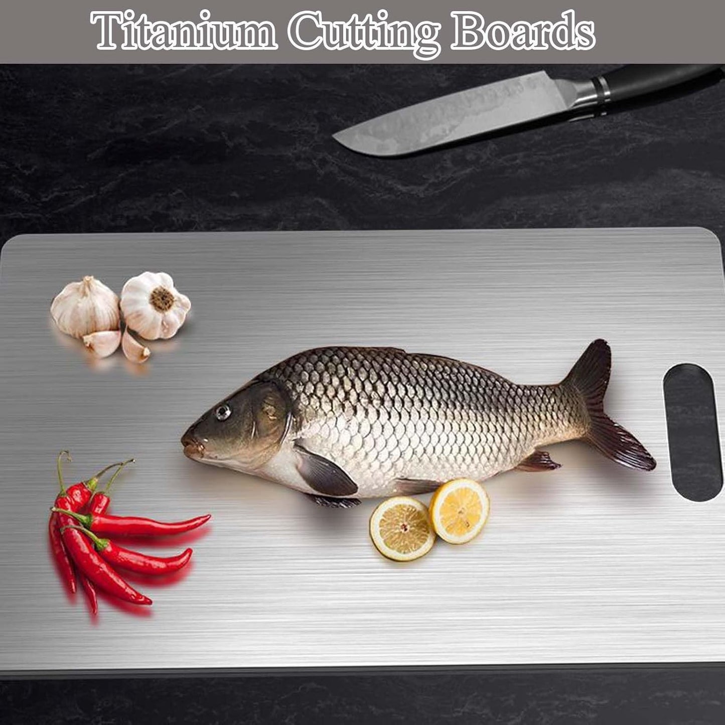 Tabla de cortar de titanio para cocina 46 x 30 cm