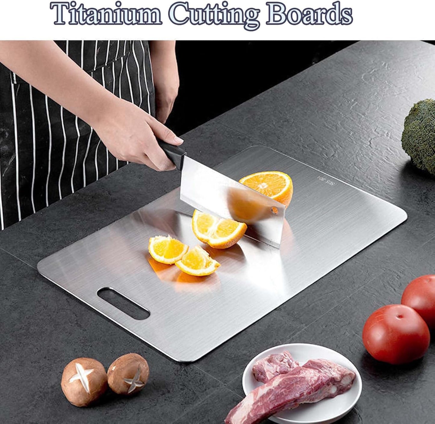 Tabla de cortar de titanio para cocina 46 x 30 cm